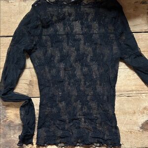 Abercrombie & Fitch Black Lace Top, small
